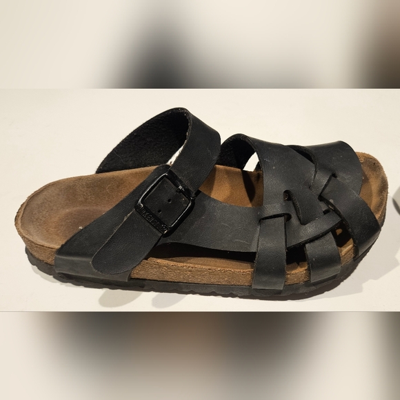 Birkenstock Pisa Sandals Black Leather Adjust Cross Strap Women’s 37 US 6–6.5 - Picture 15 of 16